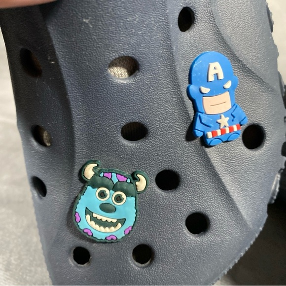 CROCS Clog Shoes Unisex Blue Mens 9 Womens 11 Fleece Lined Back Strap - Picture 6 of 11